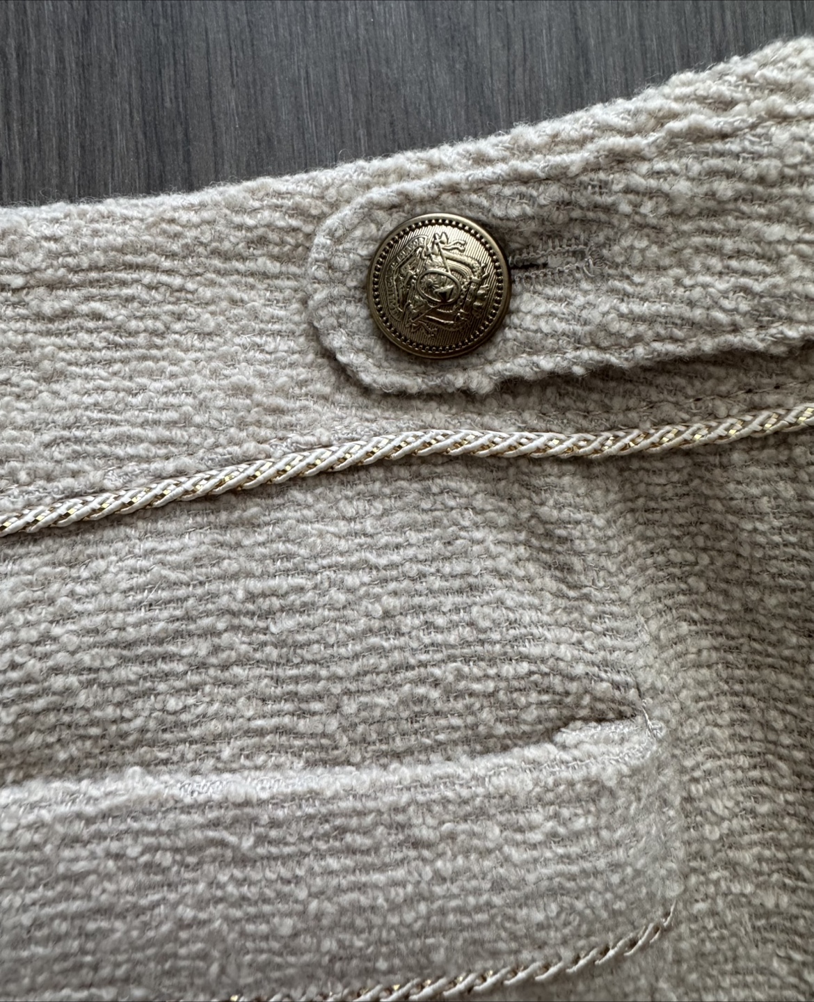 BCBG Beige Tweed Mini Skirt - photo 2