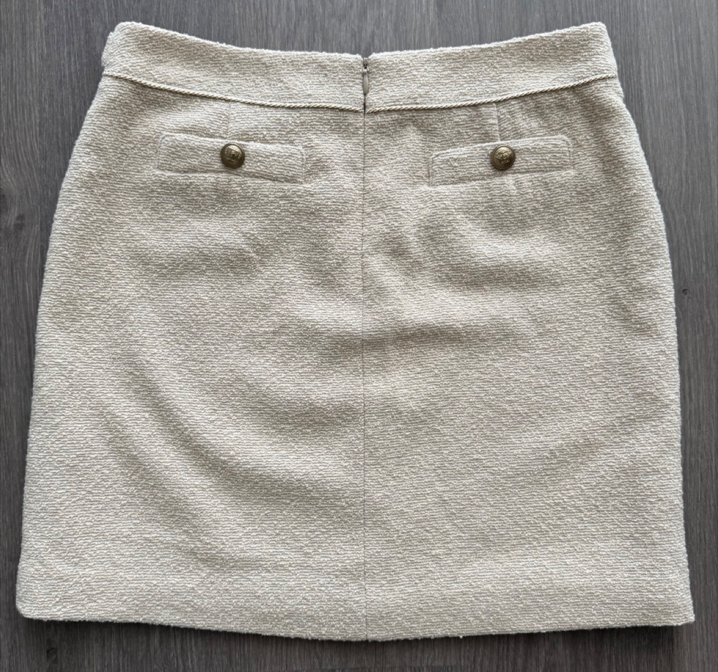 BCBG Beige Tweed Mini Skirt - photo 3