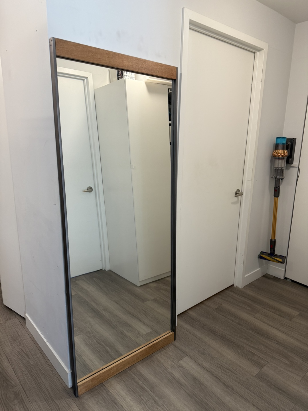 West Elm Industrial Wood Frame Floor Mirror