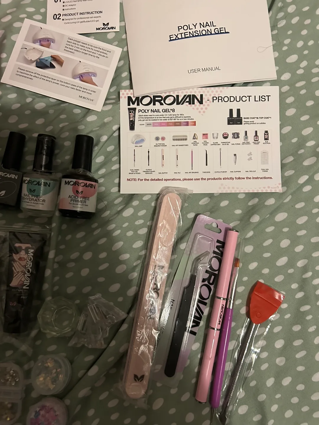 Polygel Acrylic Nail Kit with UV lamp image indicator(4)