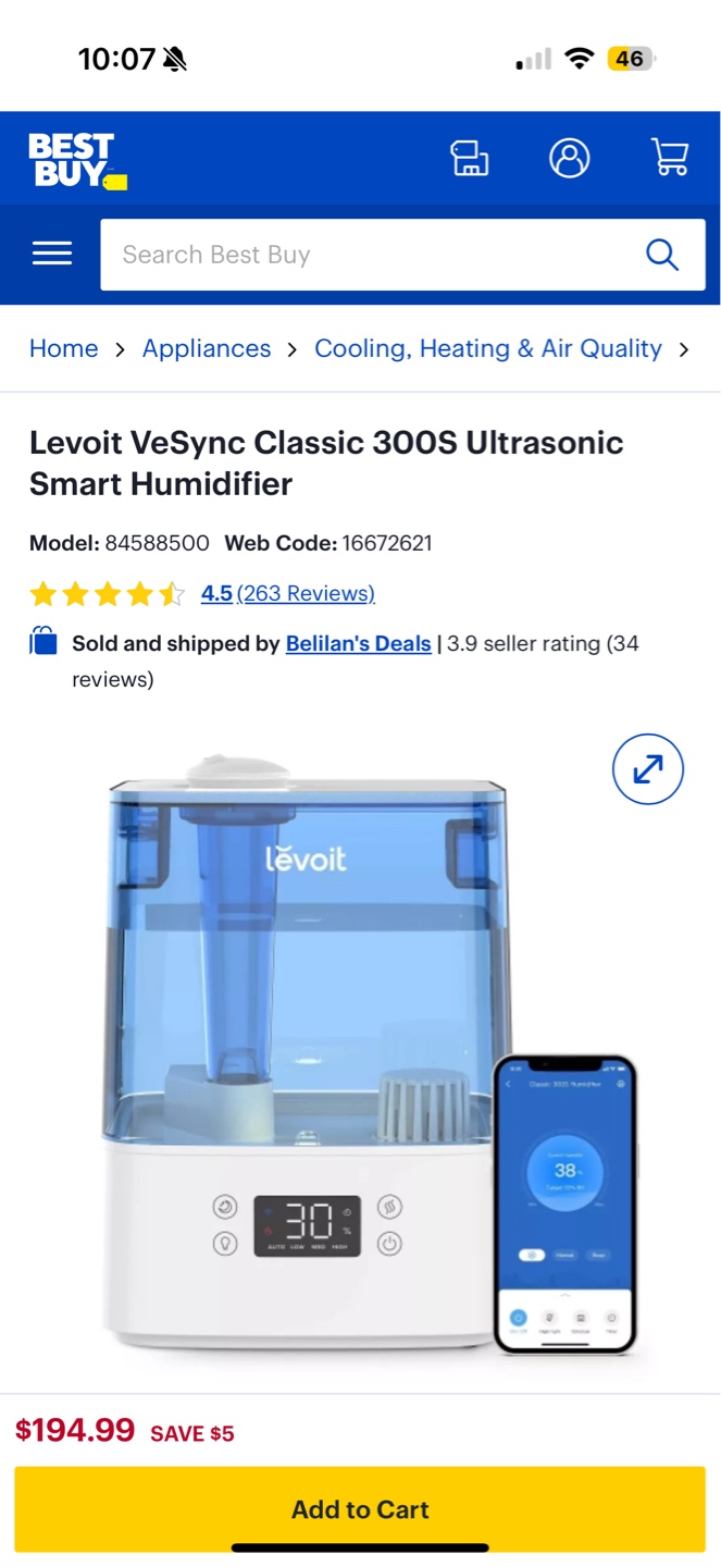 Levoit VeSync Classic 300S Ultrasonic Smart Humidifier - photo 5