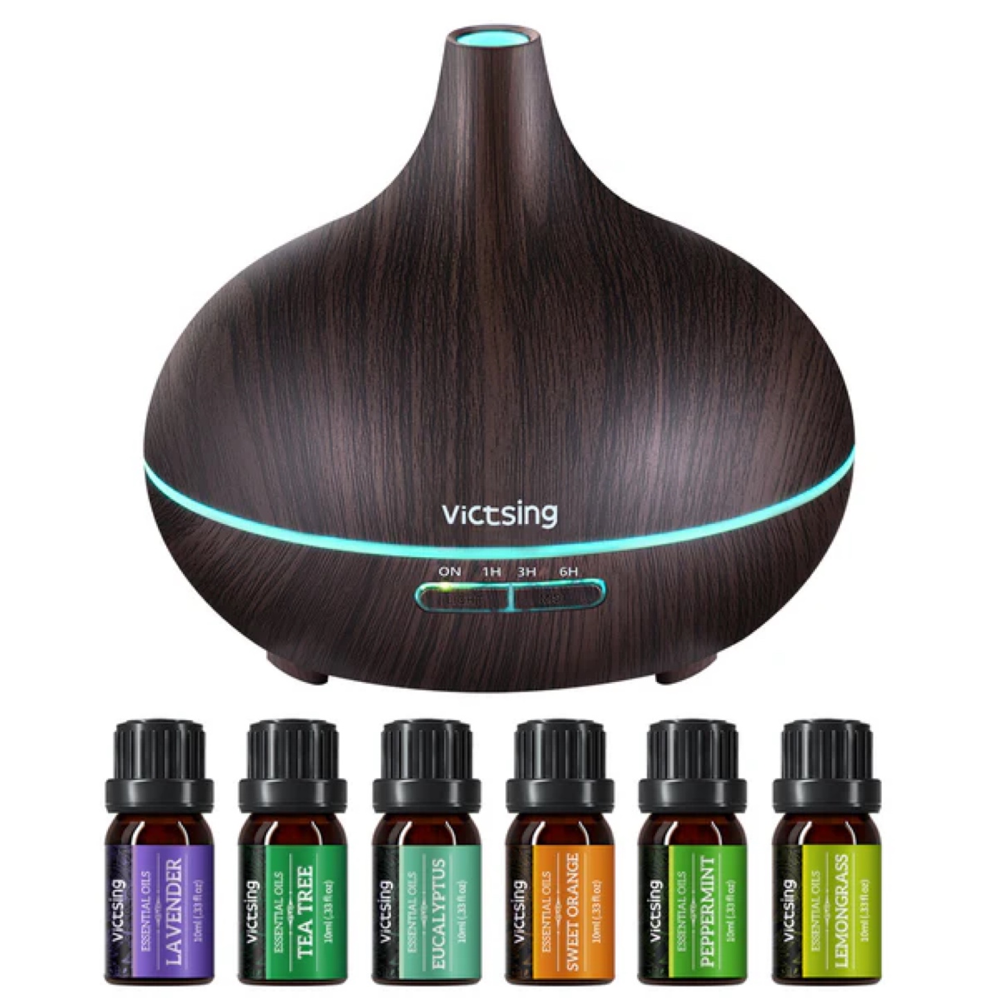 Victsing 500ml Essential Oil Diffuser with 6 Oils - photo 2