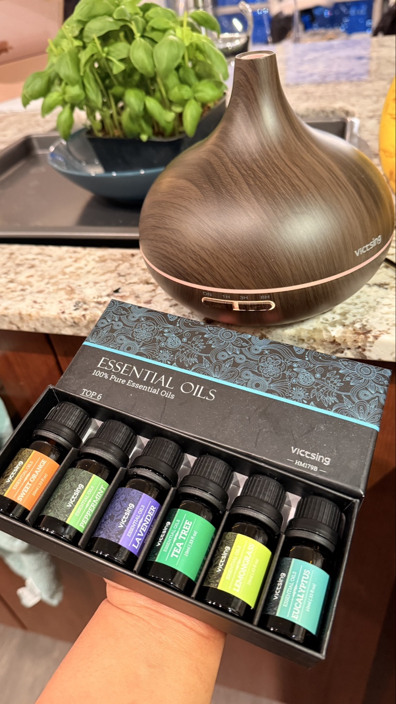 Victsing 500ml Essential Oil Diffuser with 6 Oils