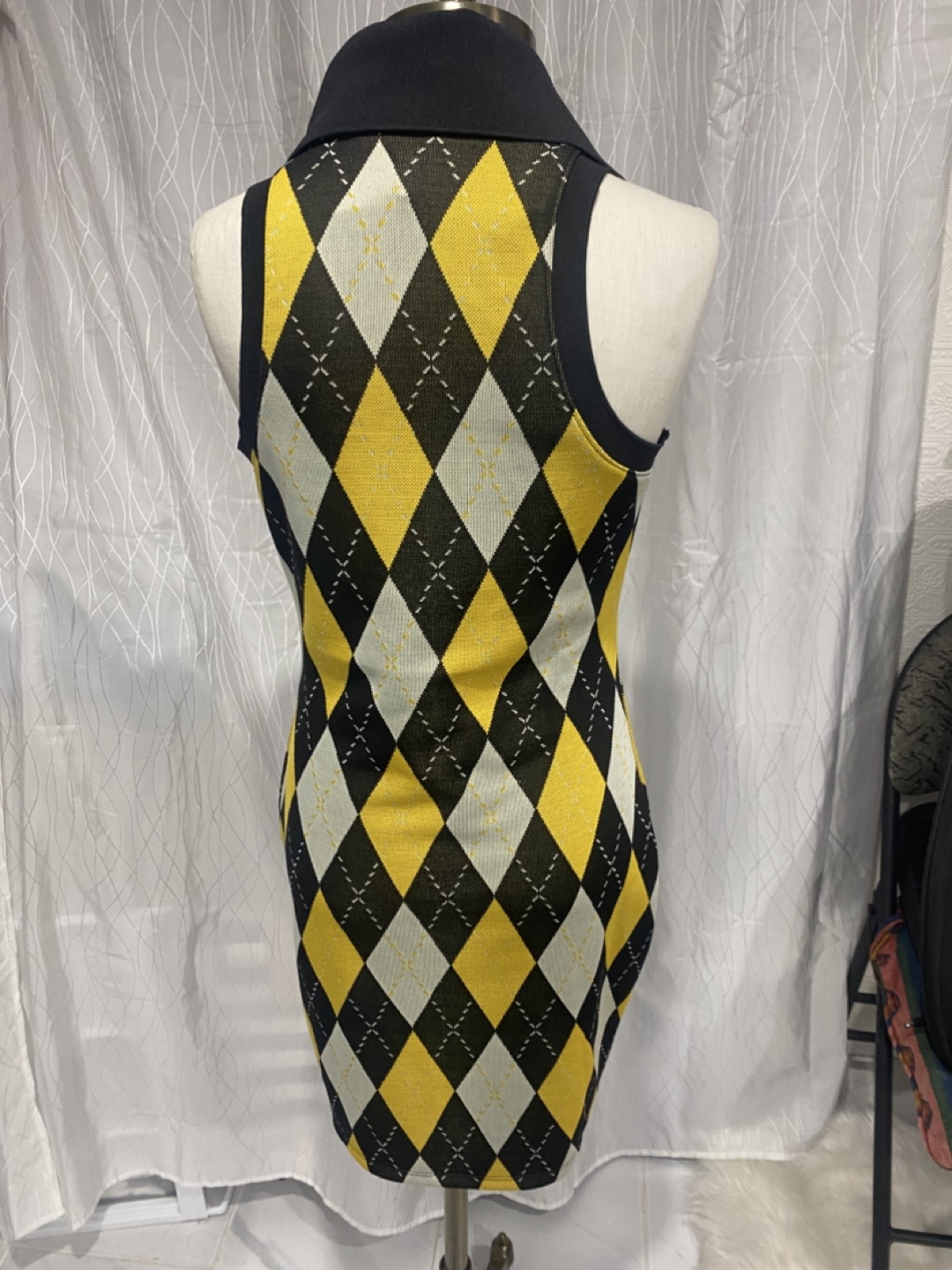 Argyle sleeveless mini dress - photo 2