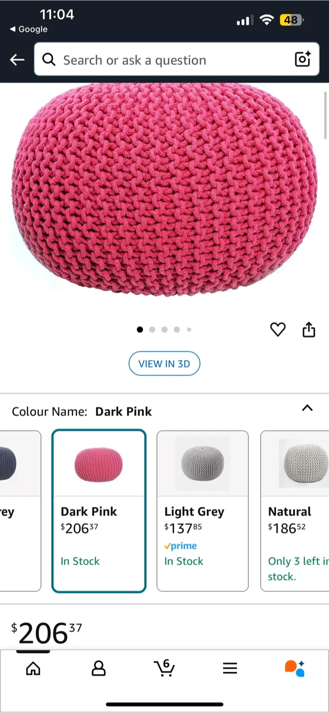 Round Knitted Pouf Ottoman image indicator(3)