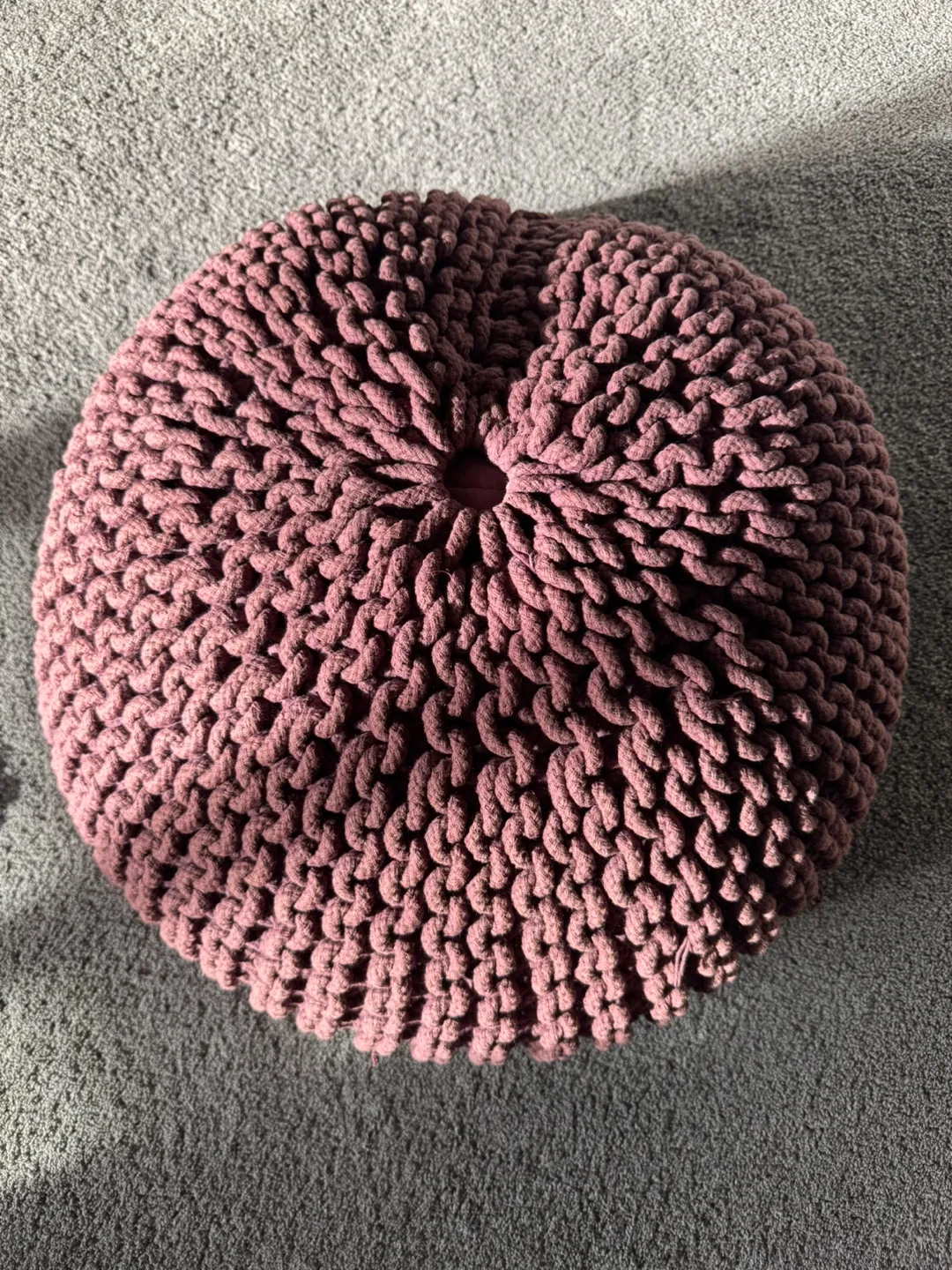 Round Knitted Pouf Ottoman image indicator(4)