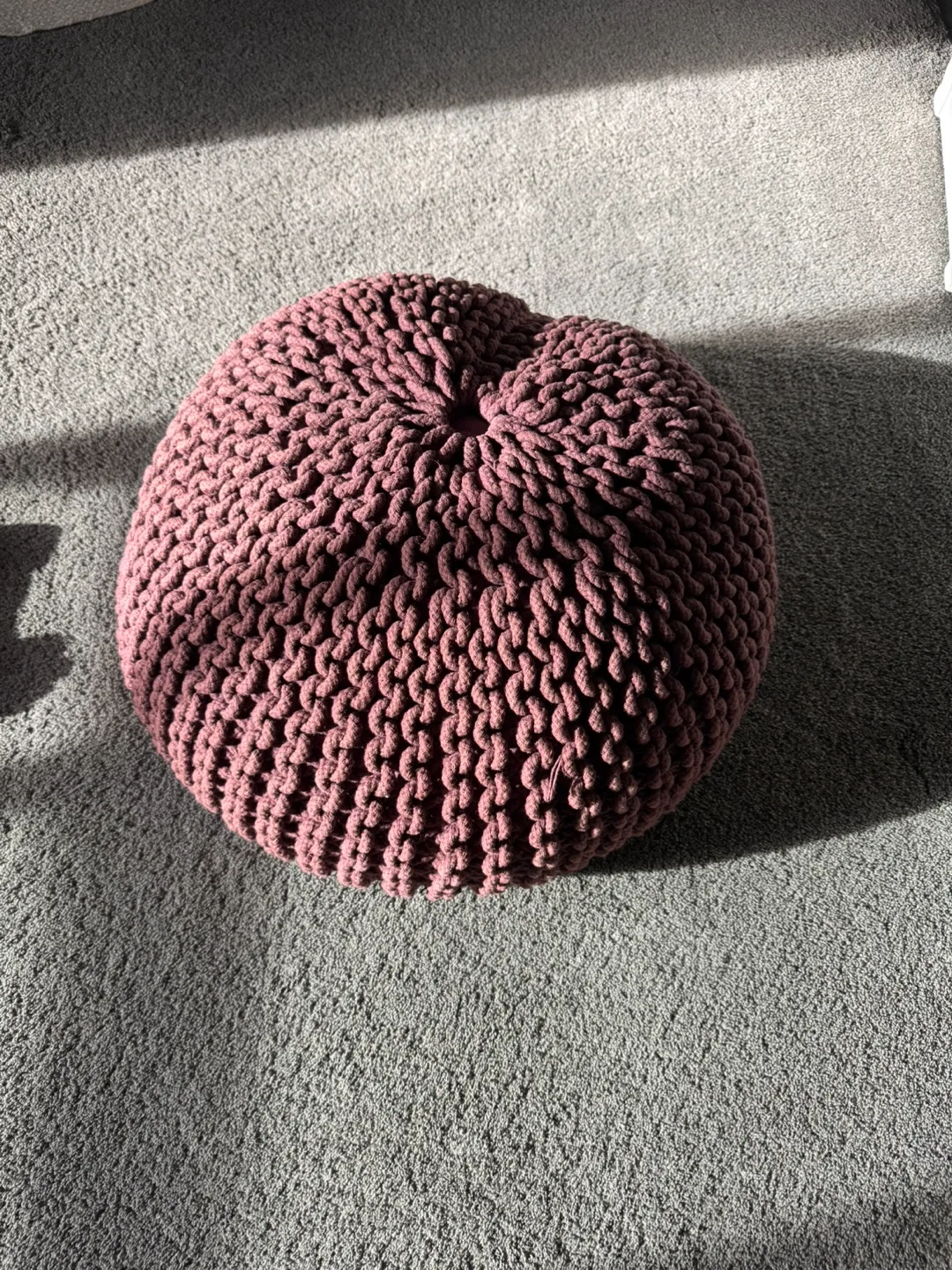 Round Knitted Pouf Ottoman image indicator(5)