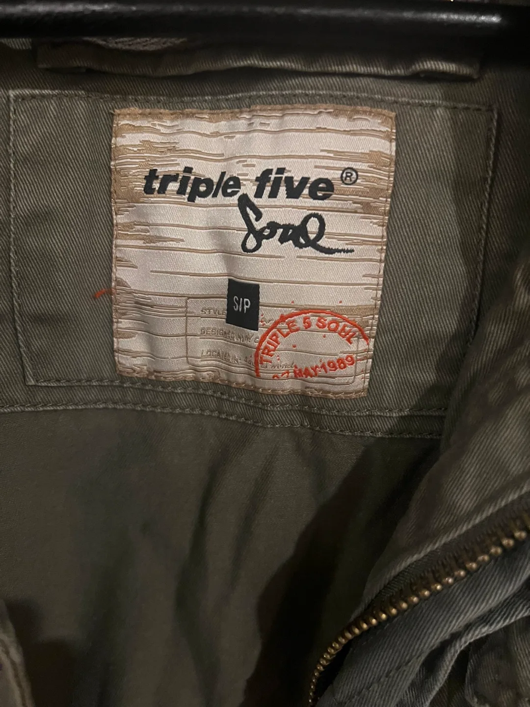 Triple Five Soul Men's Olive Green Utility Jacket image indicator(3)