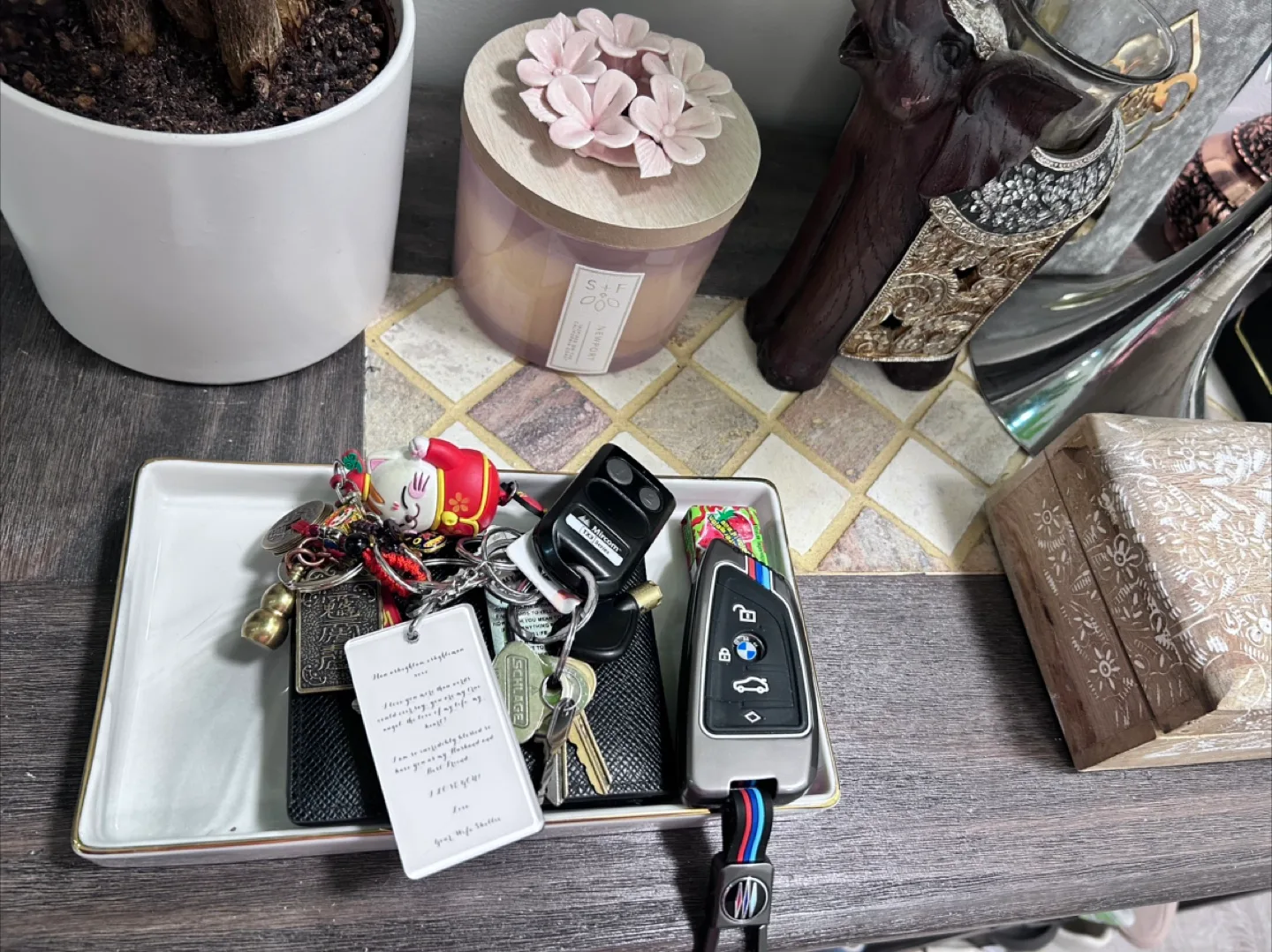 🍋REG $3k Upscale Santa Fe Solid Wood Sofa Table w storage image indicator(6)