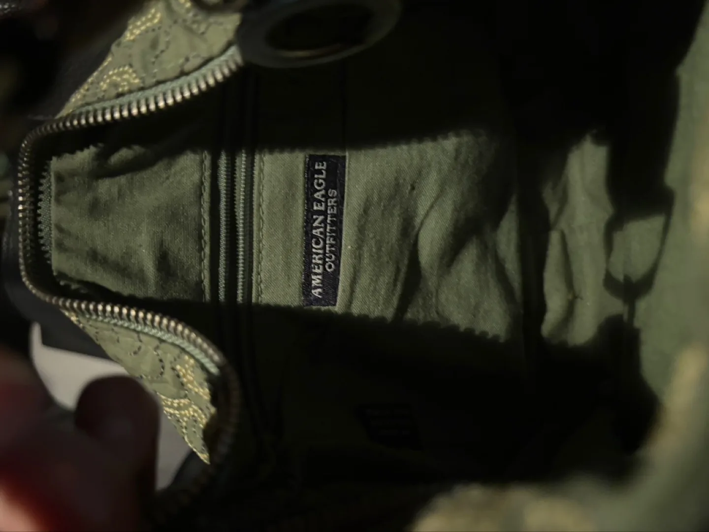 American Eagle Outfitters Olive Green Quilted Bag image indicator(3)