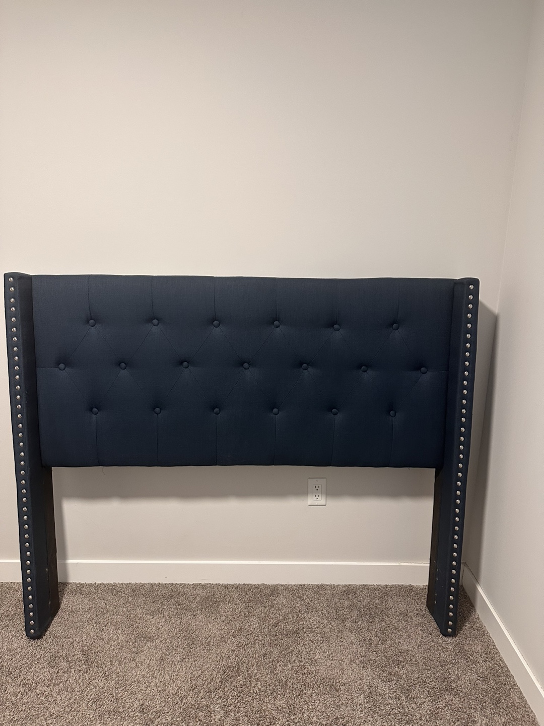 Double-size Upholstered Headboard and Frame