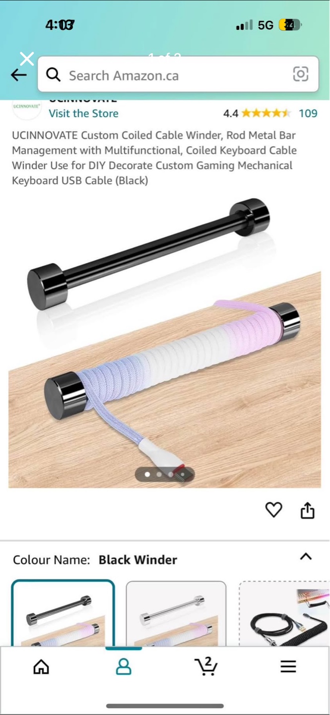 UCINNOVATE Custom Coiled Cable Winder