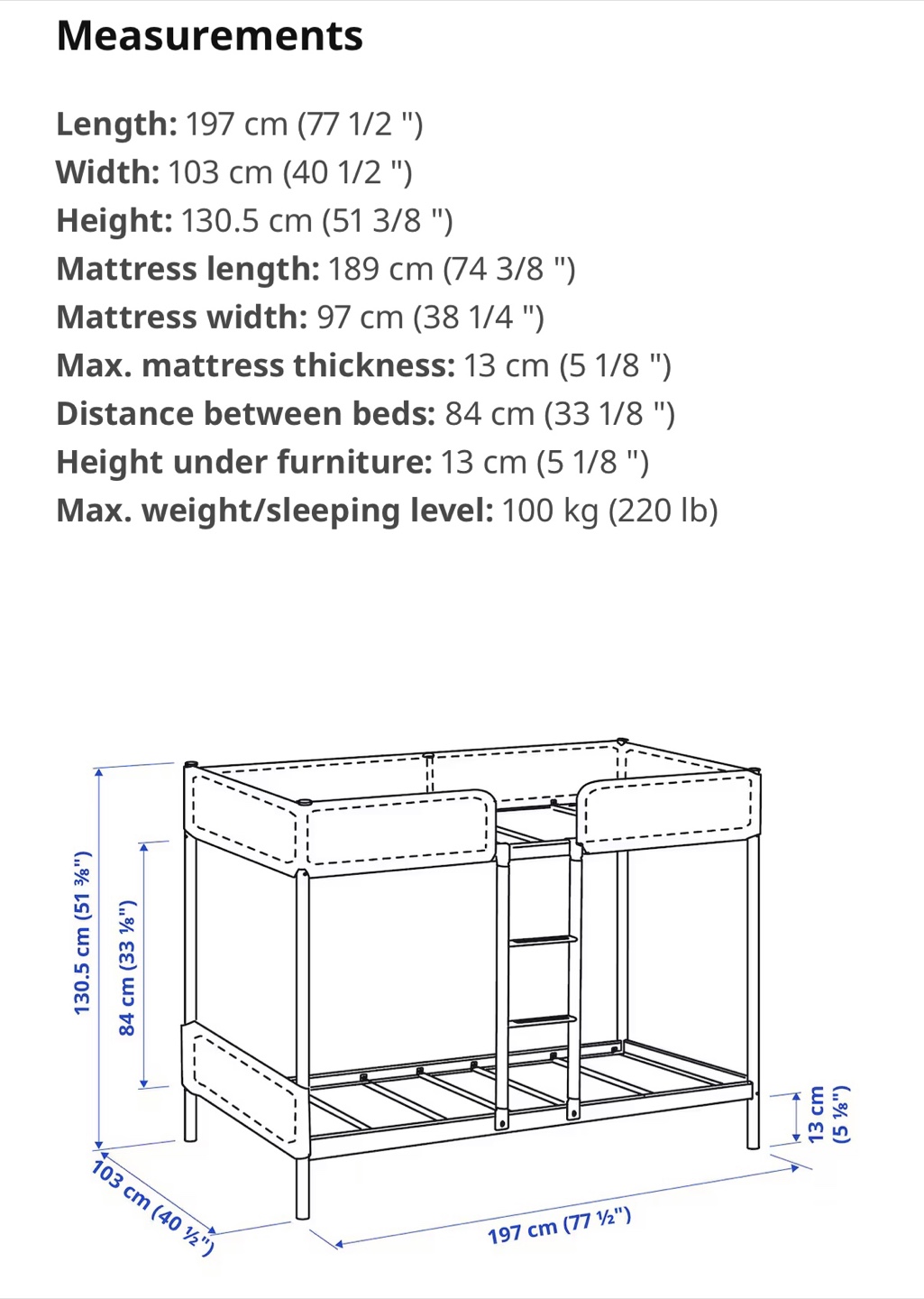 IKEA Bunk Bed - Dark Grey - photo 5