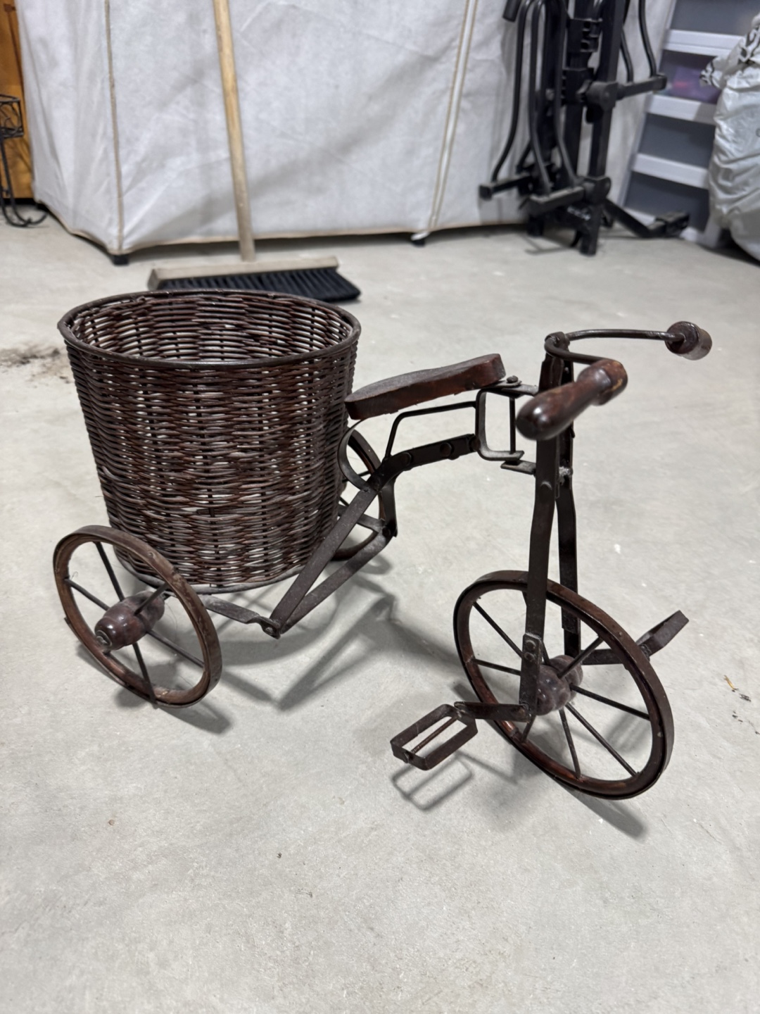 Vintage Metal Tricycle Planter
