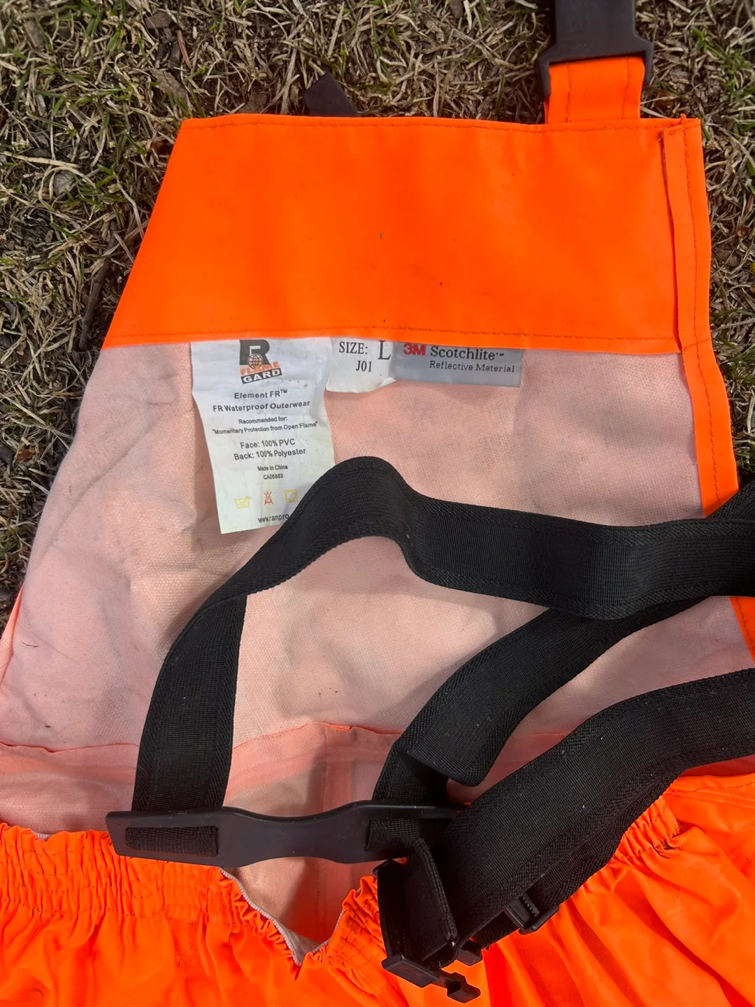 Size L Orange FR Waterproof Overalls image indicator(2)