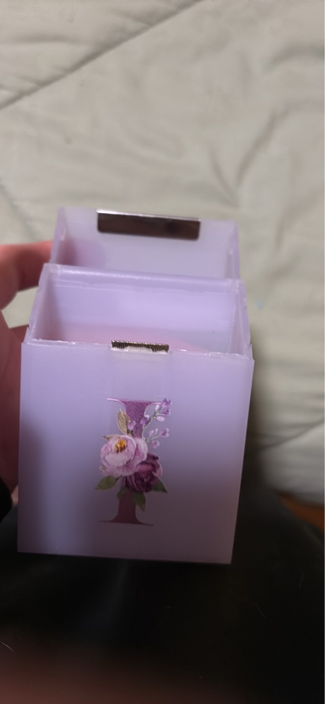 Purple Floral Initial I Box - photo 2
