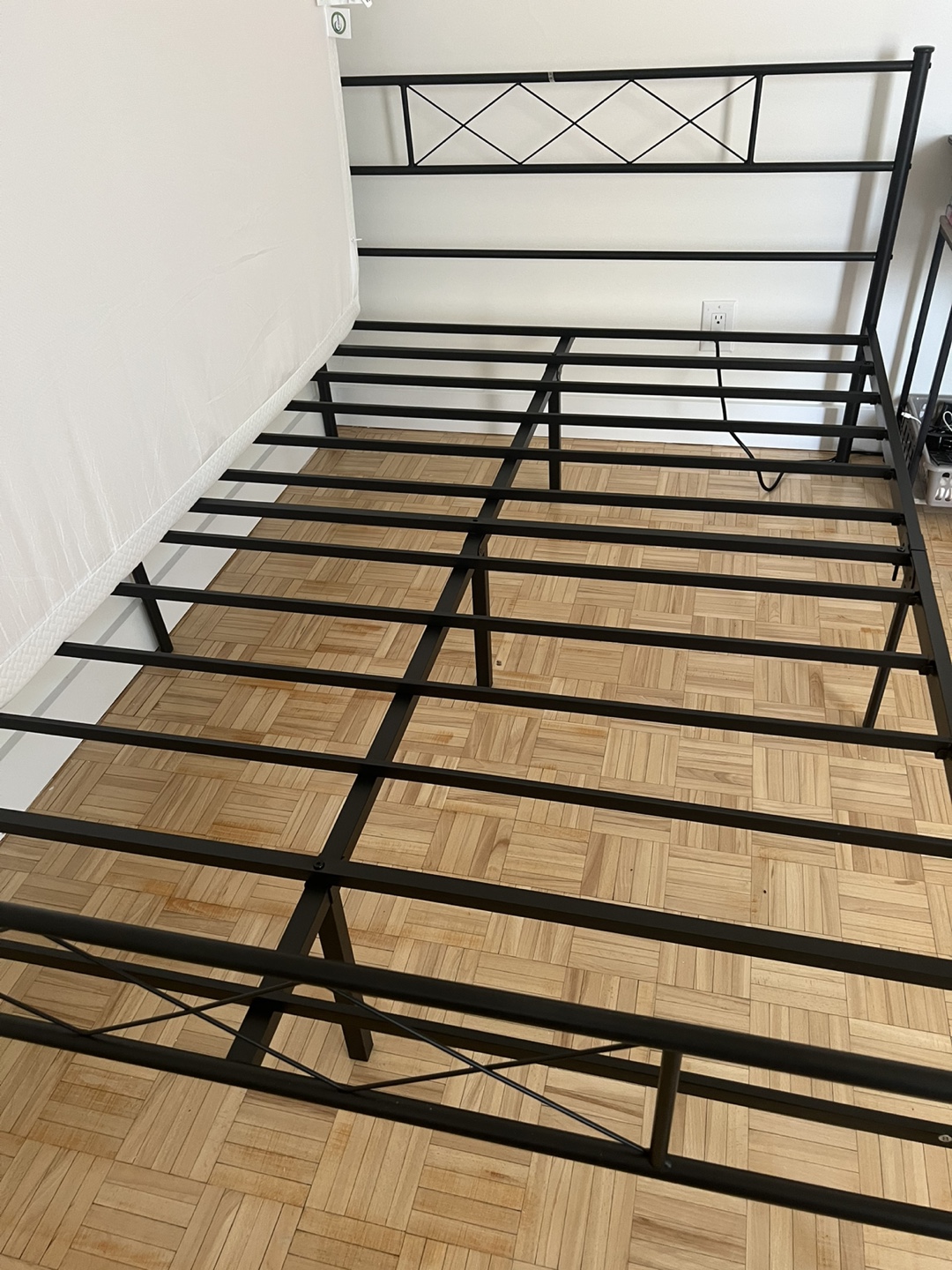 Double size Mattress & Metal Bed Frame - photo 2