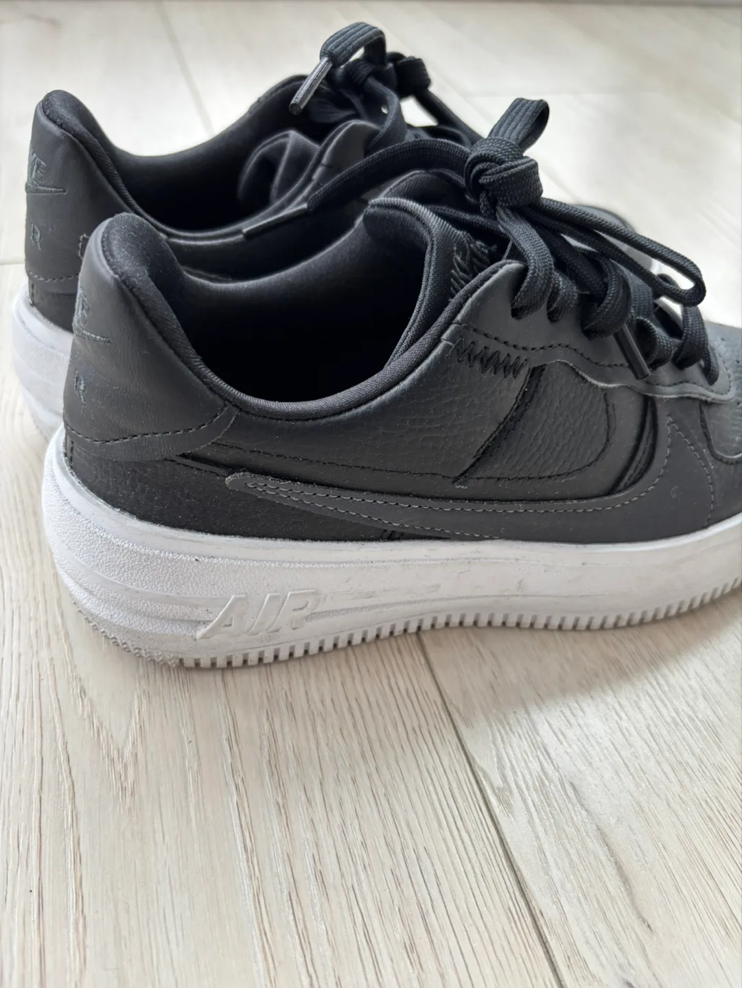 Nike Air Force 1 Shadow Sneakers Black Leather Women's image indicator(3)