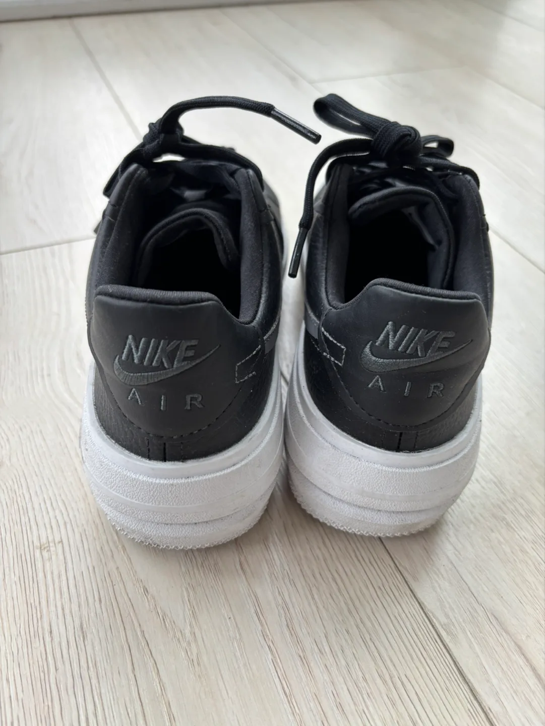 Nike Air Force 1 Shadow Sneakers Black Leather Women's image indicator(4)