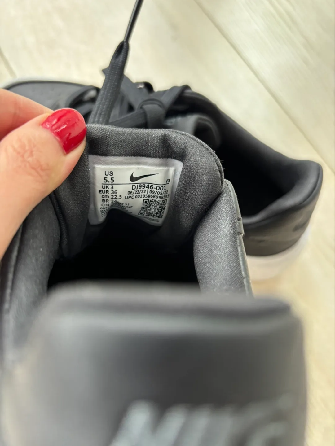 Nike Air Force 1 Shadow Sneakers Black Leather Women's image indicator(6)