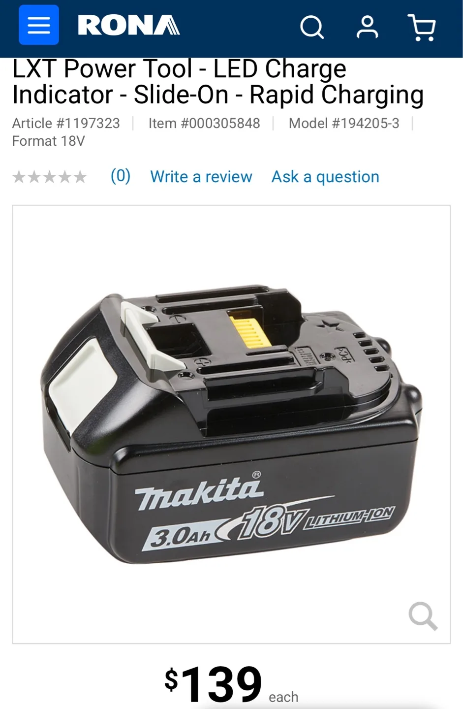 Makita 18V 3.0Ah Lithium-ion Battery image indicator(3)