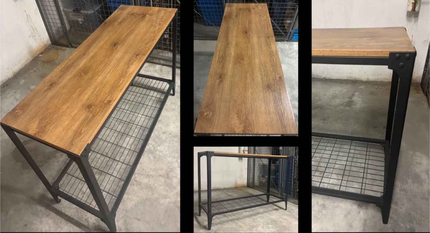 Modern Console Table with Rustic Wood Finish image indicator(2)