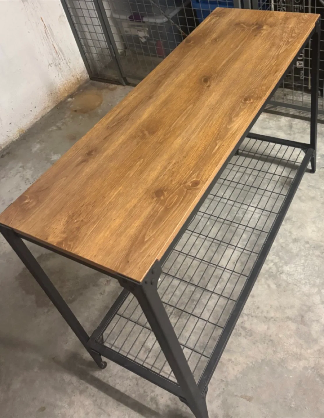 Modern Console Table with Rustic Wood Finish thumbnail
