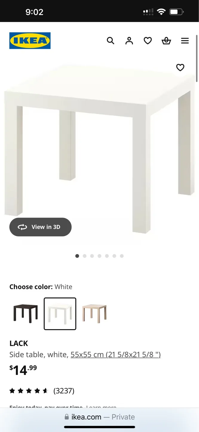 IKEA Lack Side Table - White image indicator(7)