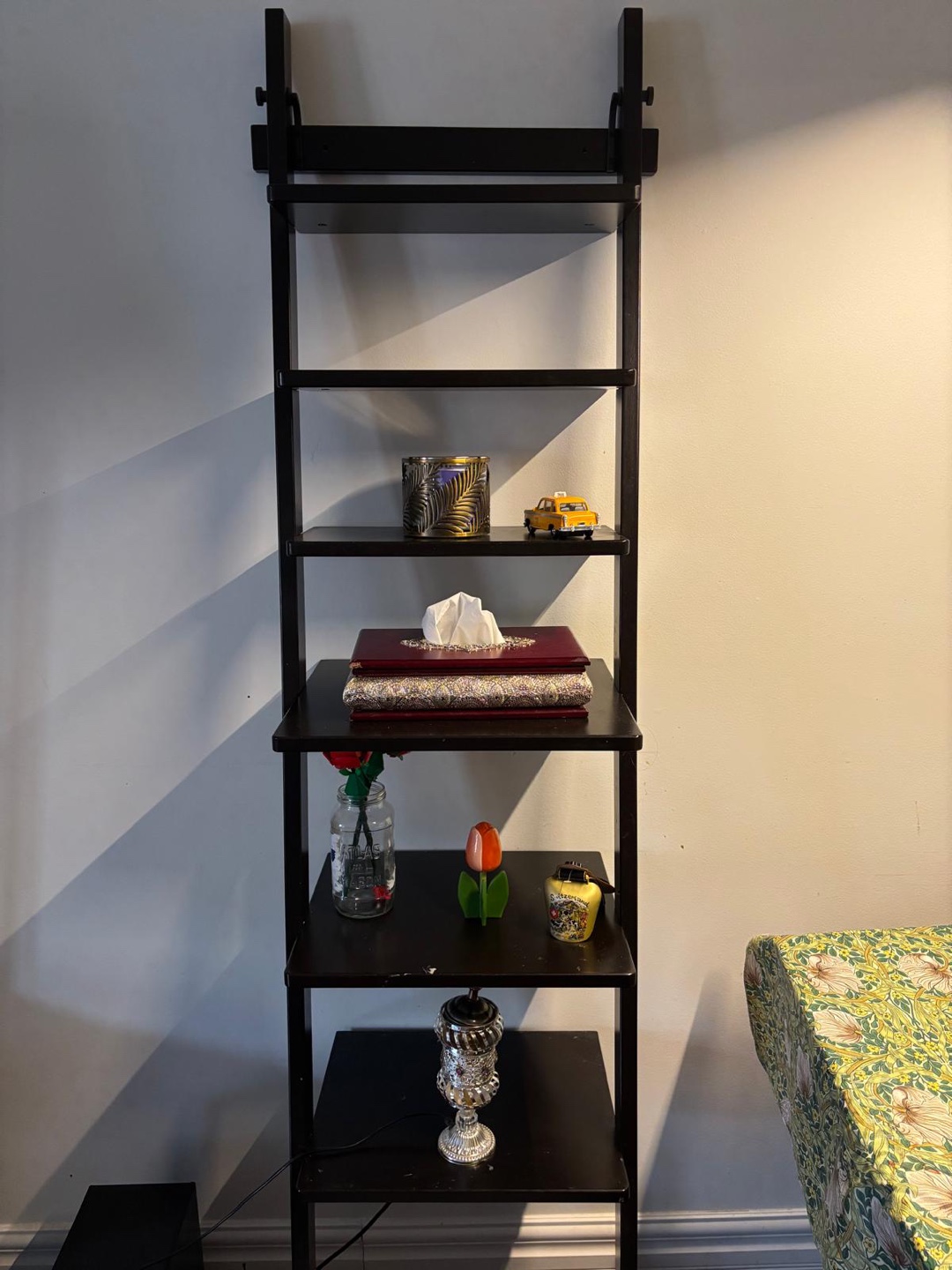 Dark Brown Ladder Shelf