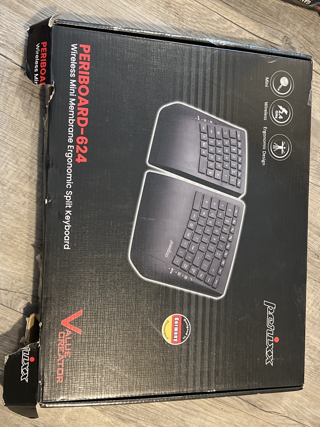Perixx Periboard-624 Wireless Ergonomic Split Keyboard