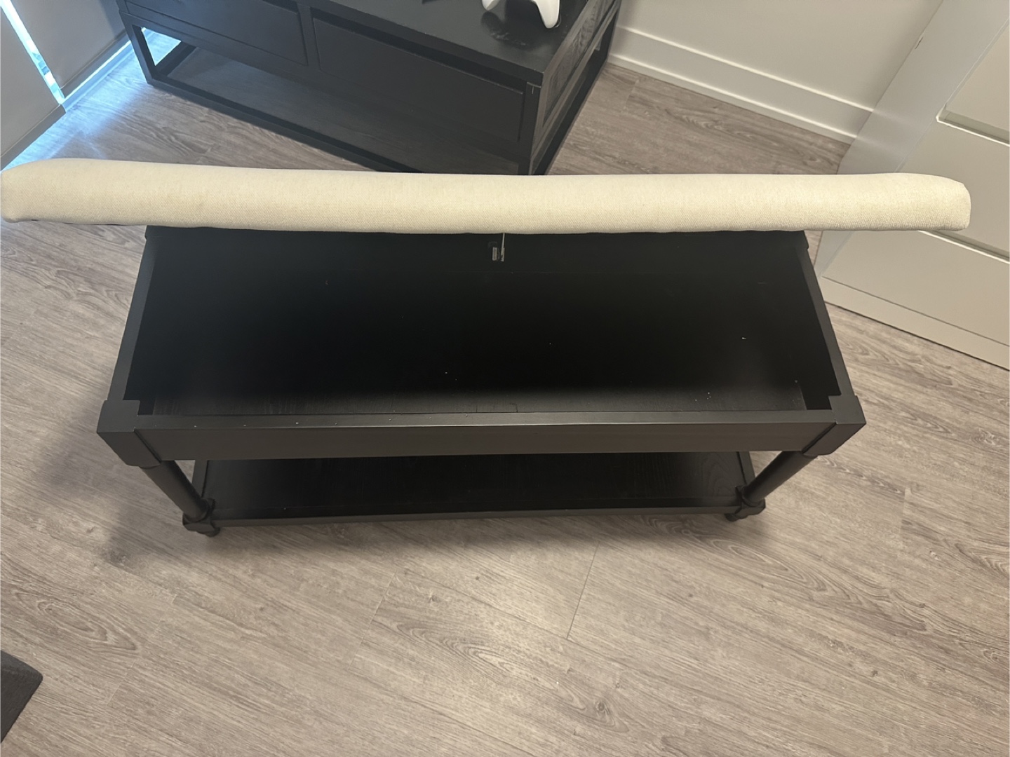 Storage Bench with Cushioned Seat