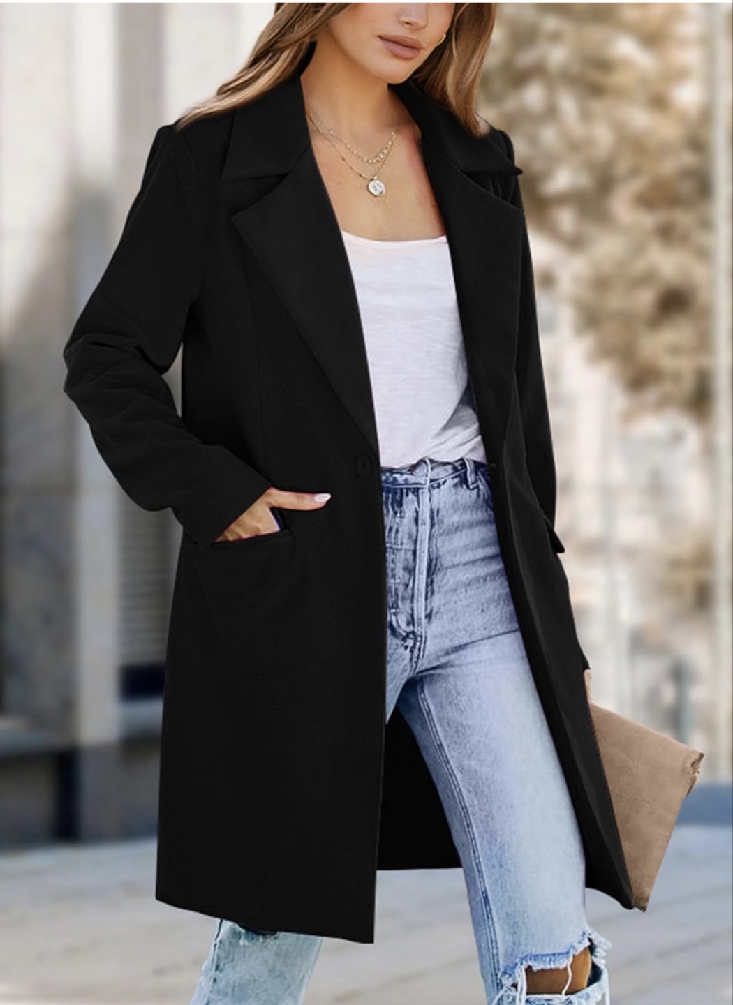NEW! PRETTYGARDEN Size L Long Blazer Jacket - photo 4