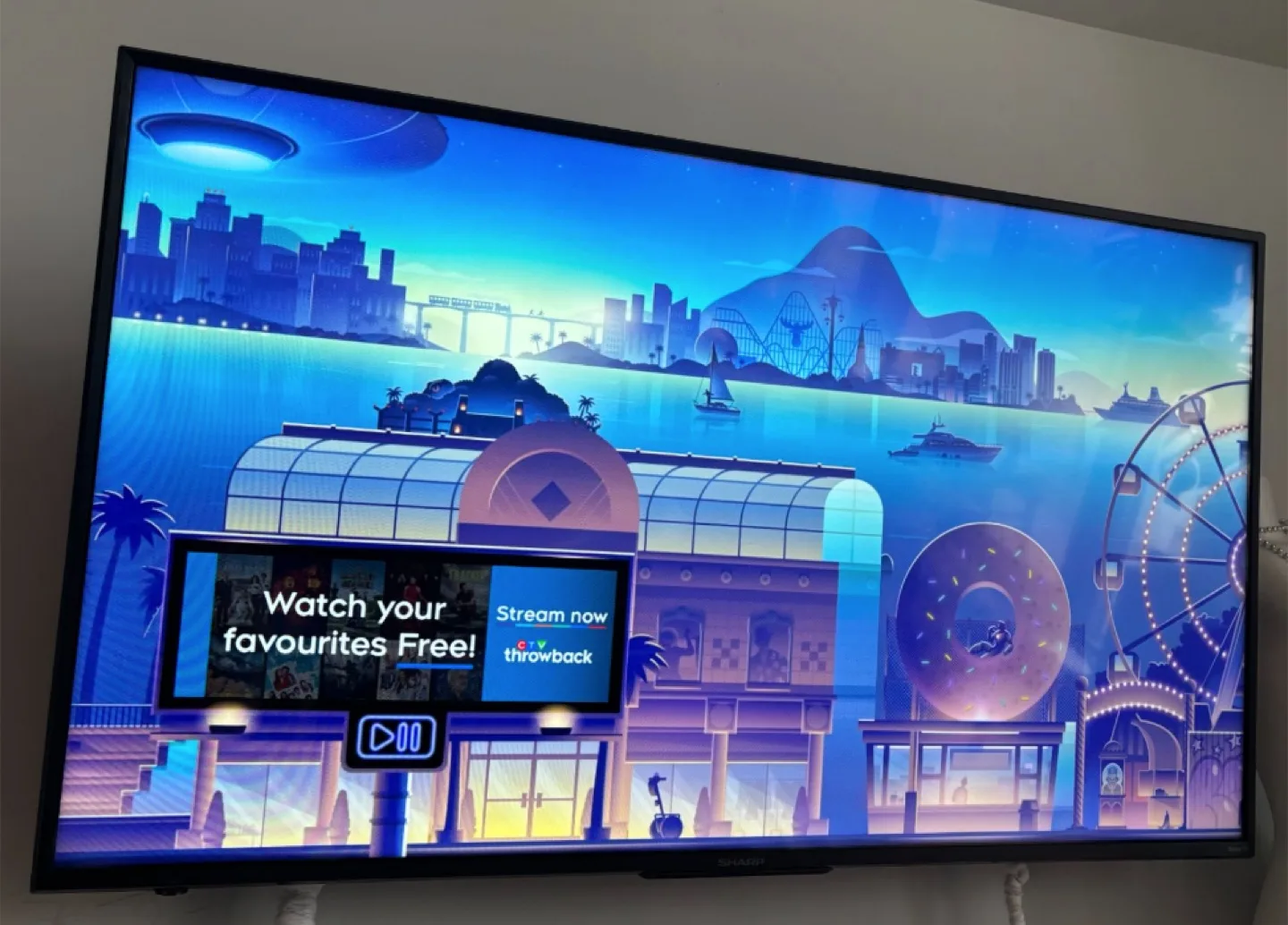 55” Sharp Roku 4K / UHD / HDR LED Smart TV with Wall Mount thumbnail