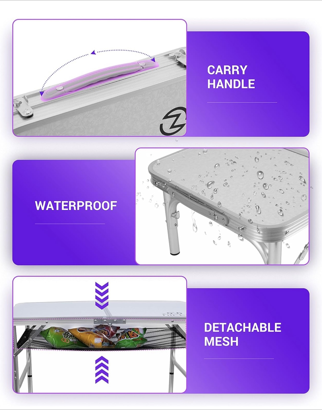 Folding Table -Portable, Waterproof, Adjustable Height - photo 3