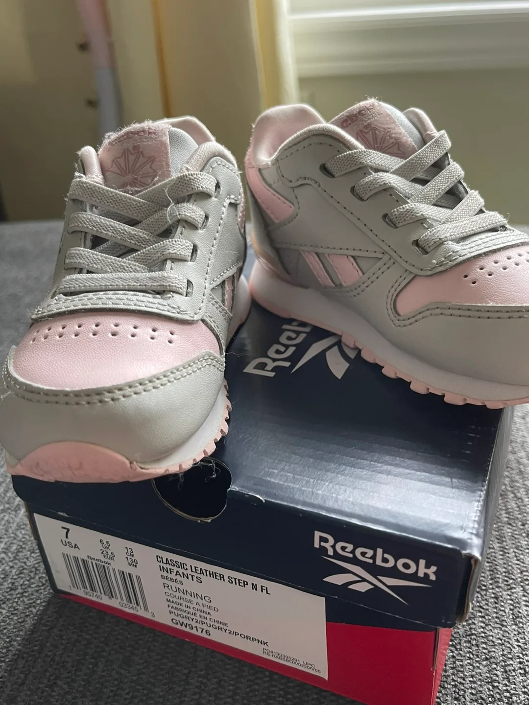 Infant Reebok Classic Leather Sneakers - Size 7 image indicator(6)