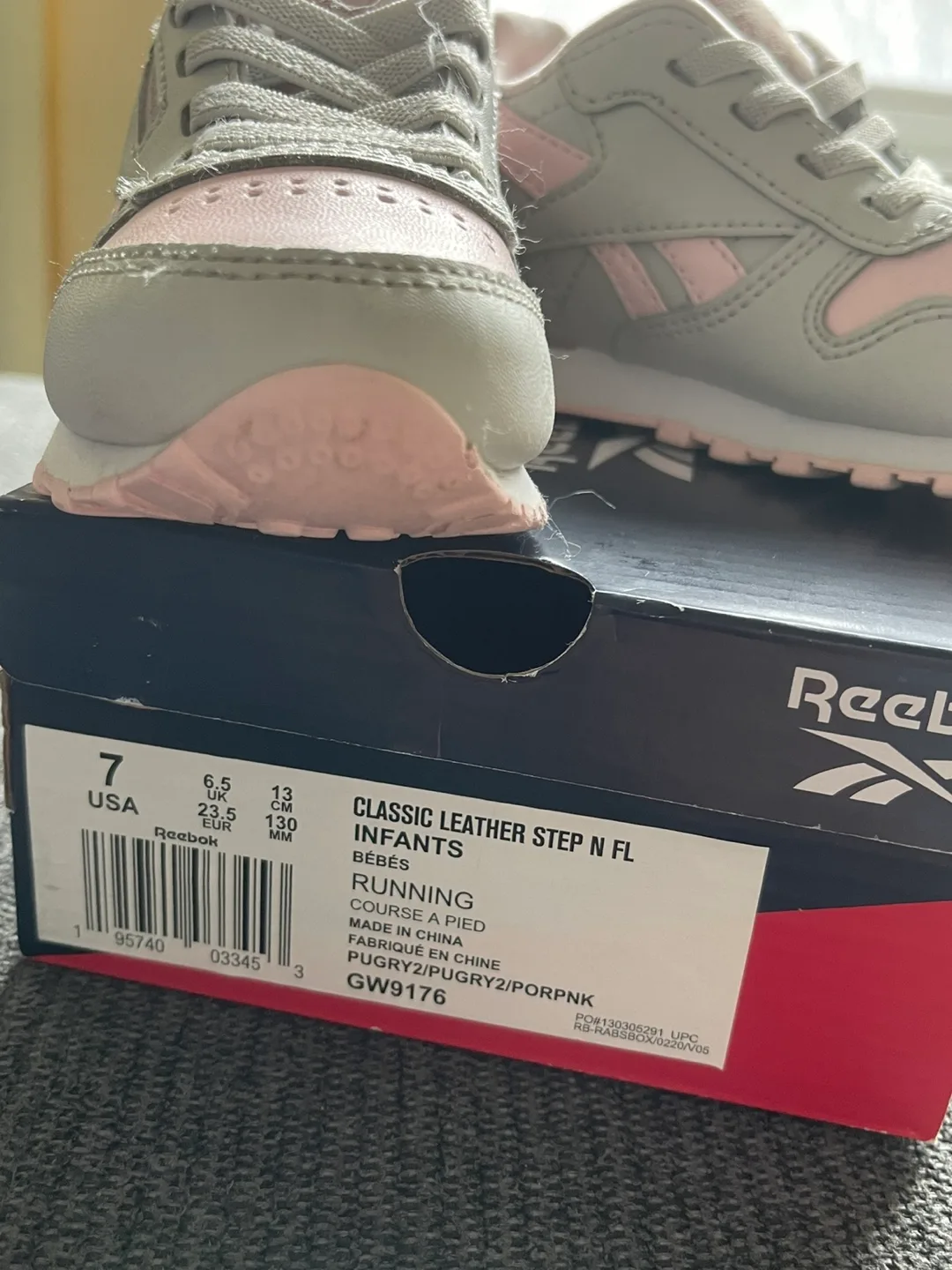 Infant Reebok Classic Leather Sneakers - Size 7 image indicator(7)