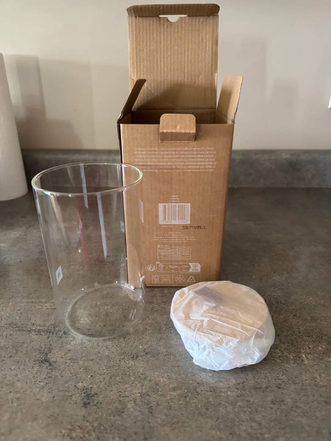 Glass Storage Jar with Wooden Lid thumbnail