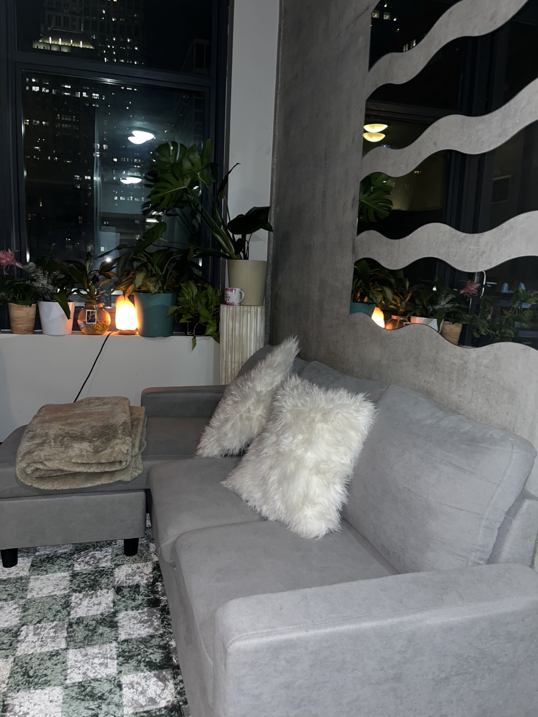 Gray Sectional Sofa with Ottoman - photo 3