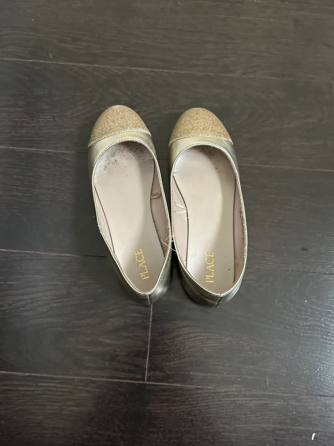 Gold Glitter Ballet Flats thumbnail