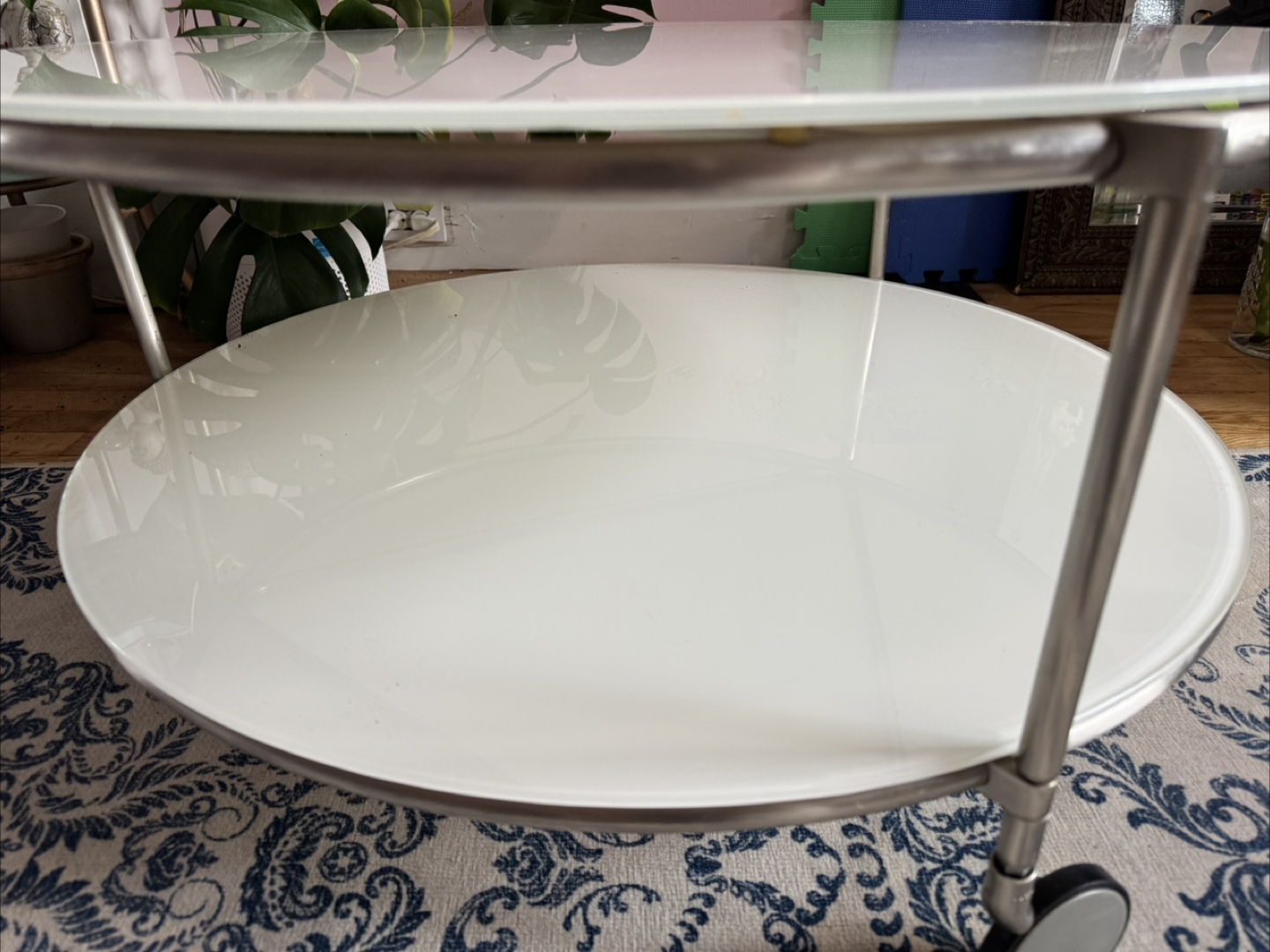 Vintage White IKEA Strind Coffee Table - photo 2