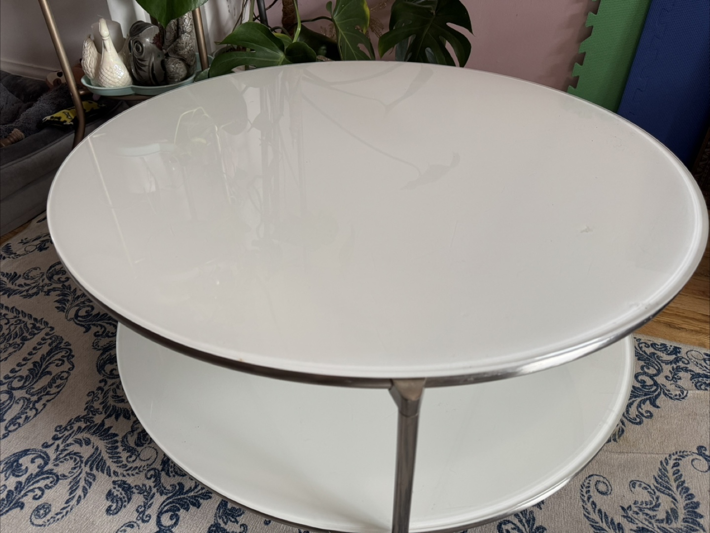 Vintage White IKEA Strind Coffee Table