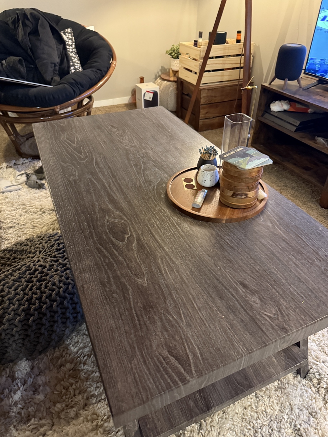 Modern Farmhouse Coffee Table with Shelf - photo 2