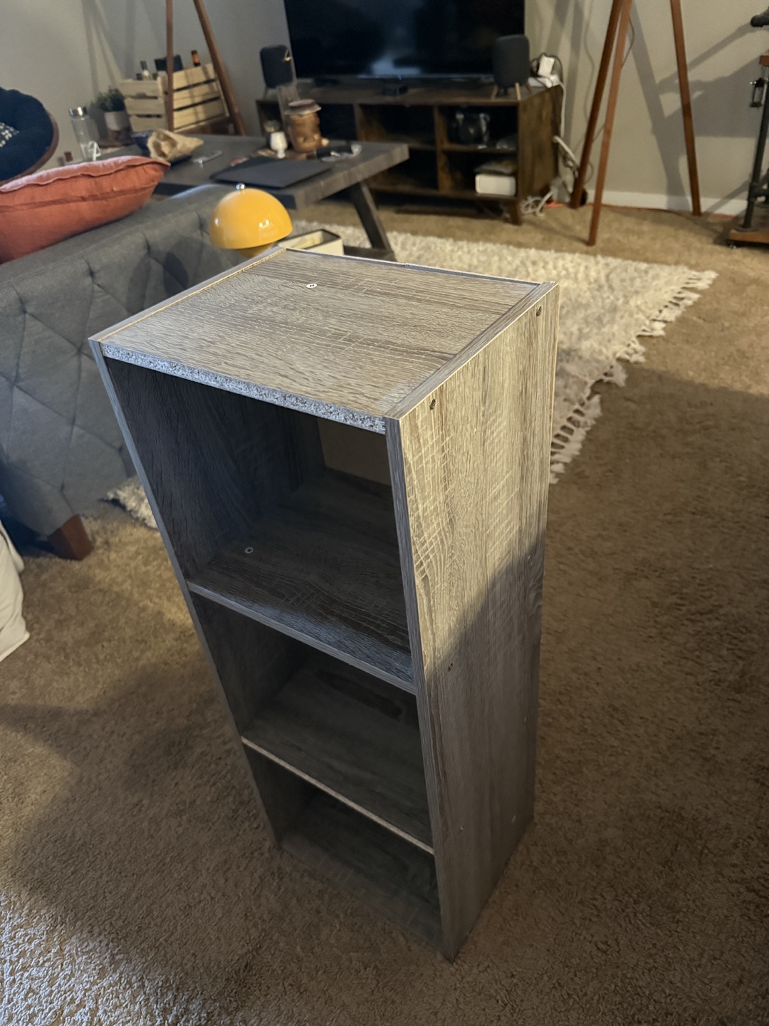 3-Cube Organizer Shelf - Grey Wood - photo 3