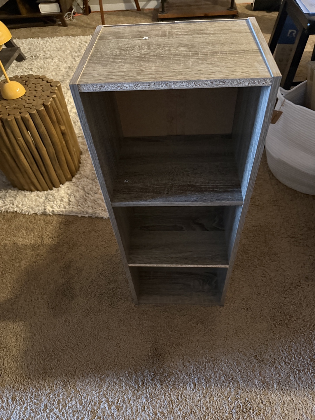 3-Cube Organizer Shelf - Grey Wood - photo 2