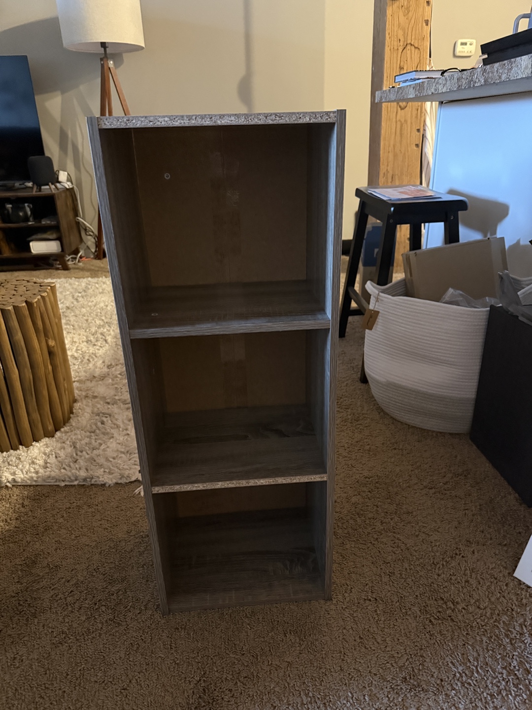 3-Cube Organizer Shelf - Grey Wood