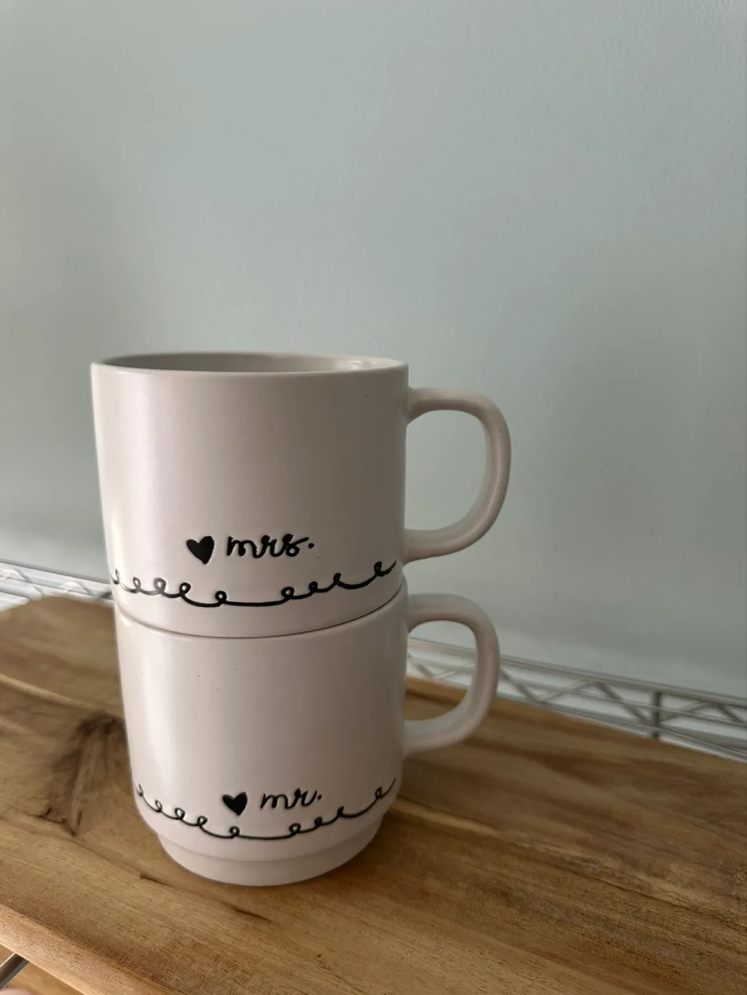 Set of Two Mr. & Mrs. Coffee Mugs thumbnail