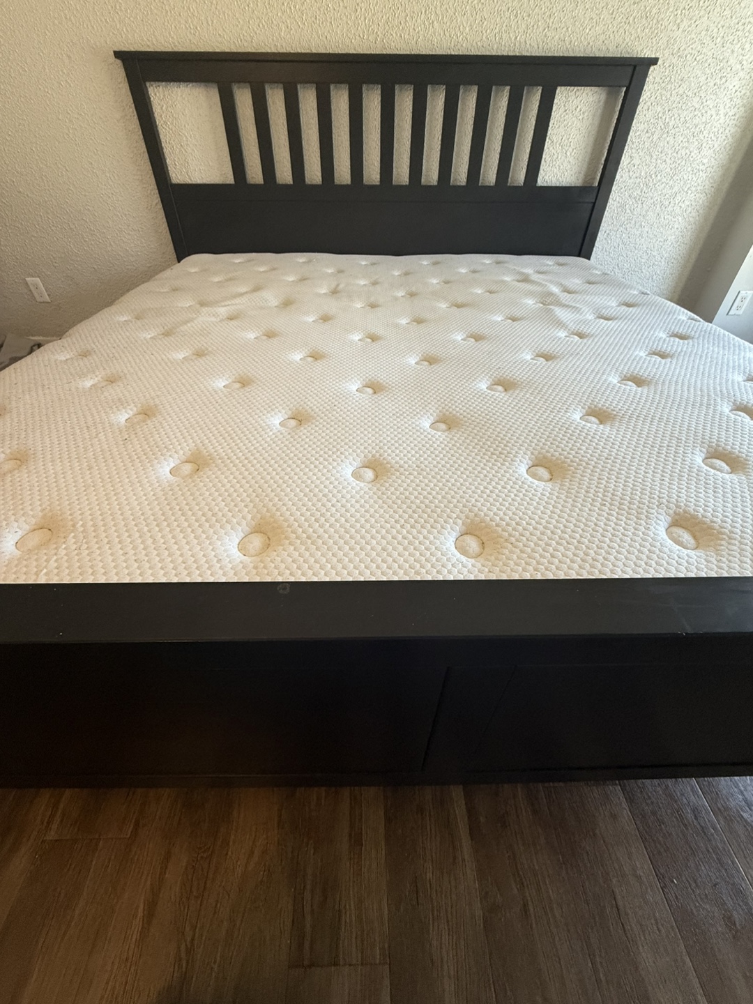 IKEA MALM king Bed Frame and hybrid memory foam spring mattress - photo 3