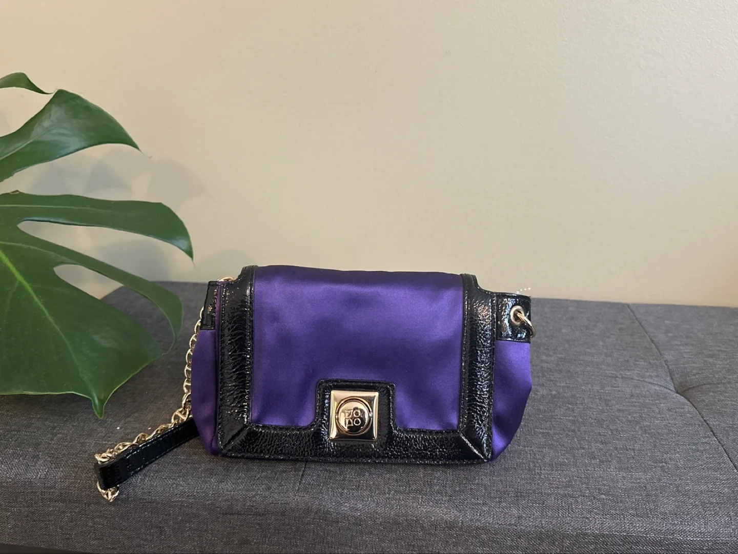 Purple and Black Shoulder Bag thumbnail