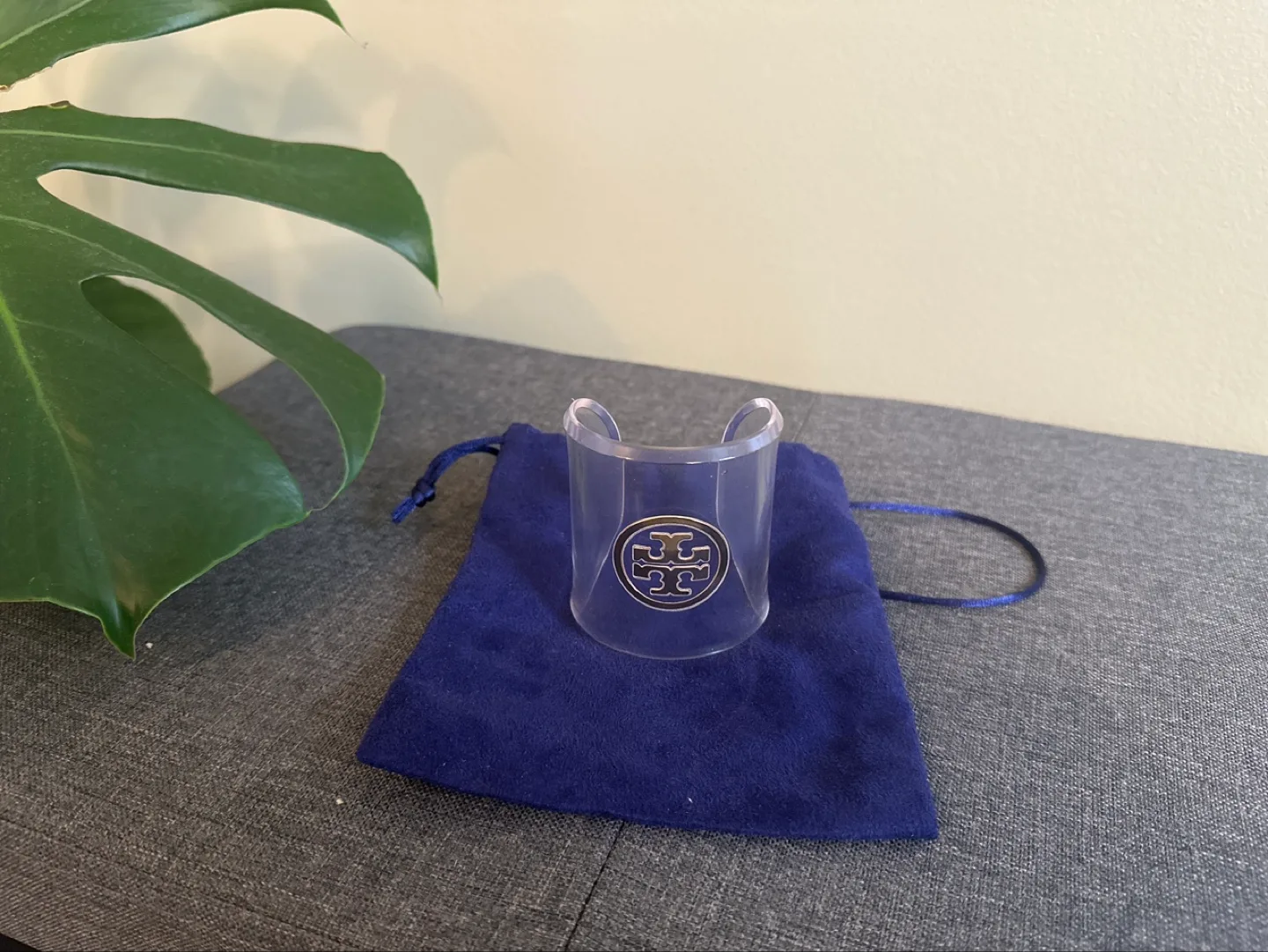 Tory Burch Clear Acrylic Cuff Bracelet thumbnail