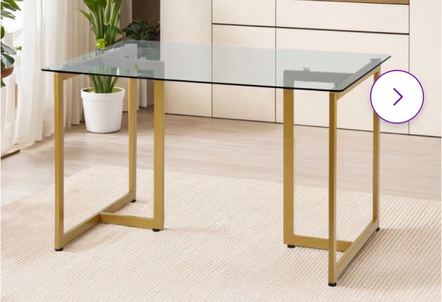 Glass-Top Dining Table with Four Chairs - photo 2